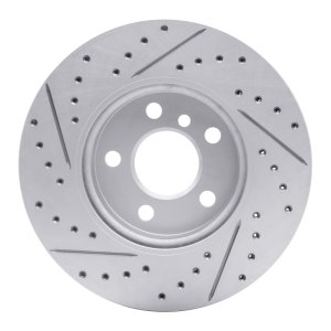 Mini Cooper Brake Rotor (1) - Front Right - DFC - Geoperformance Drilled & Slotted - `14-`21