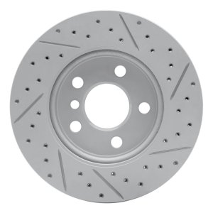 Mini Cooper Brake Rotor (1) - Front Left - DFC - Drilled & Slotted Geoperformance - `14-`24