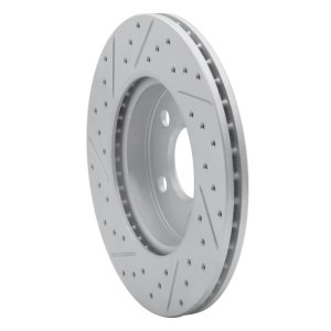 Mini Cooper Brake Rotor (1) - Front Right - DFC - Drilled & Slotted Geoperformance - `14-`24