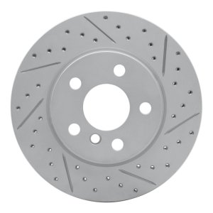 Mini Cooper Brake Rotor (1) - Front Right - DFC - Drilled & Slotted Geoperformance - `14-`24