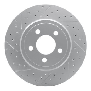 Mini Cooper Countryman Brake Rotor (1) - Front Left - DFC - Drilled & Slotted Geoperformance - `16-`24