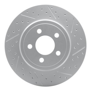 Mini Cooper Brake Rotor (1) - Front Right - DFC - Geoperformance Rotor - Drilled and Slotted - `16-`24