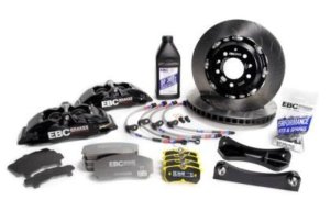 Mini Cooper S Coupe/Convertible Brake Kit - Front - EBC - Apollo-4 Calipers + 330mm Rotors - Black - `01-`13