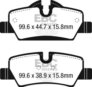 Mini Hardtop Brake Pads - Rear - EBC - Greenstuff 2000 Series Sport - `14-`27