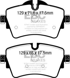 Mini Hardtop Brake Pads - Front - EBC - Ultimax2 - `14-`27