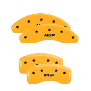 Mini Cooper Caliper Covers - Front + Rear - MGP - Engraved - Yellow - 2006