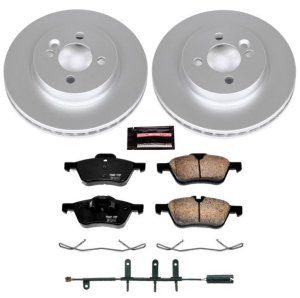 Mini Cooper Brake Kit - Front - PowerStop - Z23 Evolution Coated Rotors + Carbon-Fiber Ceramic Pads - `07-`08