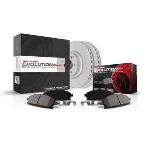 Mini Cooper Brake Kit - Rear - PowerStop - Genuine Geomet Coated Rotors + Carbon-Fiber Ceramic Brake Pads - `07-`10