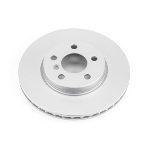 Mini Cooper Brake Rotor (1) - Front - PowerStop - Evolution High Carbon Geomet Coated - Silver - 2014