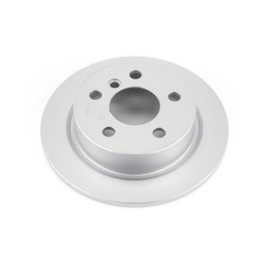 Mini Cooper Brake Rotor (1) - Rear - PowerStop - Evolution High Carbon Geomet Coated - Silver - `14-`19