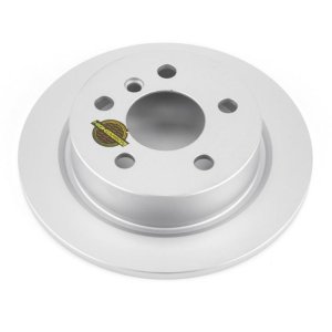 Mini Cooper Brake Rotor (1) - Rear - PowerStop - Evolution High Carbon Geomet Coated - Silver - `14-`19