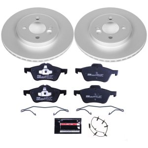 Mini Cooper Brake Kit - Front - PowerStop - Genuine GEOMET Coated Rotors + ECE-R90 Certified Pads - `02-`06
