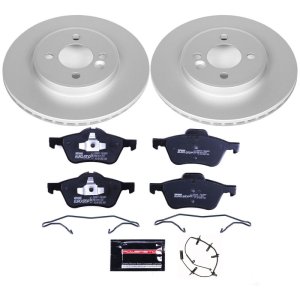 Mini Cooper Brake Kit - Front - PowerStop - Genuine GEOMET Coated Rotors + ECE-R90 Certified Pads - `02-`06