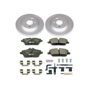 Mini Cooper Brake Kit - Front - PowerStop - Genuine Geomet Coated Rotors + ECE-R90 Certified Pads - `07-`10