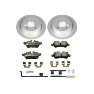 Mini Cooper Brake Kit - Rear - PowerStop - Genuine Geomet Coated Rotors + ECE-R90 Brake Pads - `07-`10