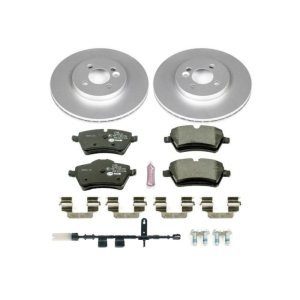 Mini Cooper Brake Kit - Front - PowerStop - Genuine Geomet Coated Rotors + ECE-R90 Brake Pads - `11-`16