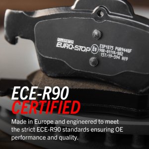 Mini Cooper Brake Pads - Rear - PowerStop - Euro-Stop ECE-R90 - `14-`19