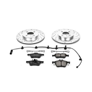 Mini Cooper Brake Kit - Front - PowerStop - Drilled & Slotted Rotors + Carbon-Fiber Ceramic Pads - `02-`06