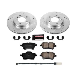 Mini Cooper Brake Kit - Front - PowerStop - Drilled & Slotted Rotors + Carbon-Fiber Ceramic Pads - `13-`16