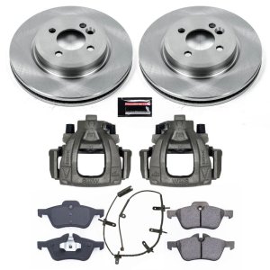 Mini Cooper Brake Kit - Front - PowerStop - Autospecialty Rotors + Evolution Ceramic Pads + Replacement Calipers - `02-`06