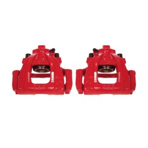 Mini Cooper Brake Calipers - Front - PowerStop - Red Powder Coated - Red - `02-`06