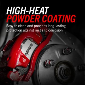 Mini Cooper Brake Calipers - Rear - PowerStop - Red Powder Coated w/ Brackets - Pair - Red - `07-`10