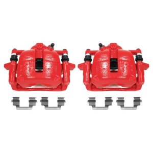 Mini Cooper Brake Calipers - Front - PowerStop - Floating Caliper with Bracket - Red - `07-`16
