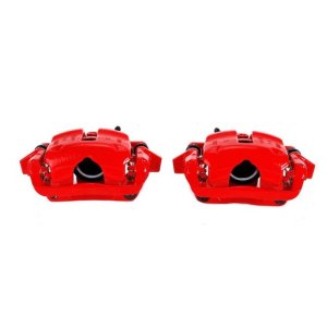 Mini Cooper Performance Brake Calipers - Front - PowerStop - Red Calipers - Red - `07-`16