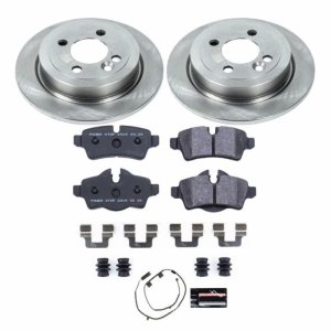 Mini Cooper Brake Kit - Rear - PowerStop - Track Day Spec High-Performance Rotors + Pads - `07-`08