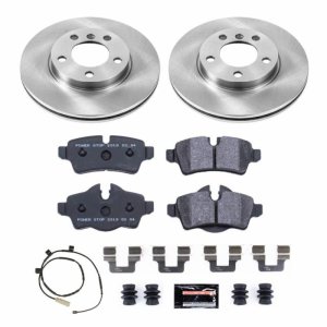 Mini Cooper Brake Kit - Rear - PowerStop - Track Day Spec Pads + Autospecialty Rotors - `11-`16