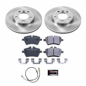 Mini Cooper Brake Kit - Front - PowerStop - Track Day Spec High-Performance Pads + Autospecialty Rotors - `13-`16