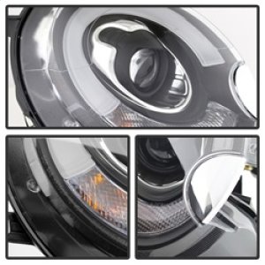 Mini Cooper Headlights - SPYDER - Projector, DRL - Black - `07-`12