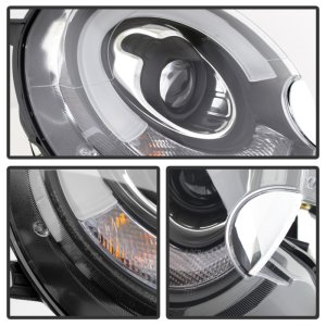 Mini Cooper Headlights - SPYDER - Projector, DRL - Black - `07-`12