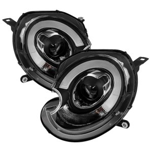 Mini Cooper Headlights - SPYDER - Projector, Xenon/HID, DRL - Black - `10-`12