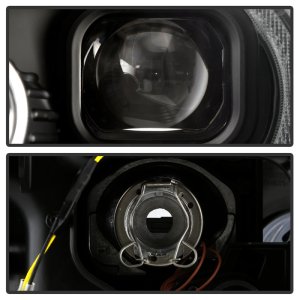 Mini Cooper Projector Headlights - SPYDER - Spyder Signature Series, Version 2, Halogen Model Only - Black - `07-`12