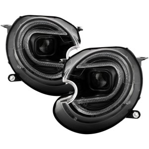 Mini Cooper Headlights - SPYDER - V2 Xenon/HID Only Projector - Black - `07-`12