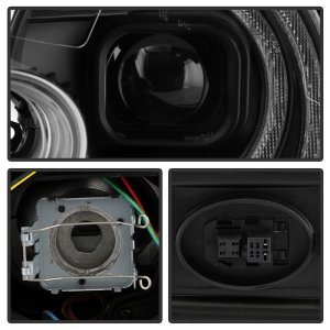 Mini Cooper Headlights - SPYDER - V2 Xenon/HID Only Projector - Black - `07-`12