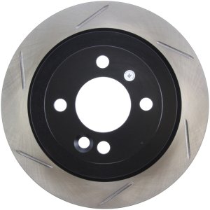Mini Cooper Brake Rotor (1) - Rear Left - Stoptech - Slotted Sport Rotor - Black - `02-`06