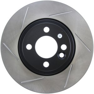 Mini Cooper Brake Rotor (1) - Front Right - Stoptech - Slotted Sport Rotor - Black E-Coated - `07-`16