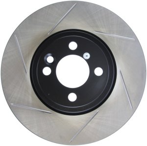 Mini Cooper Brake Rotor(1) - Front Left - Stoptech - Slotted - Black - `07-`09