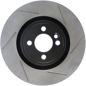 Mini Cooper Brake Rotor (1) - Front Left - Stoptech - Slotted Sport - Black - `09-`15