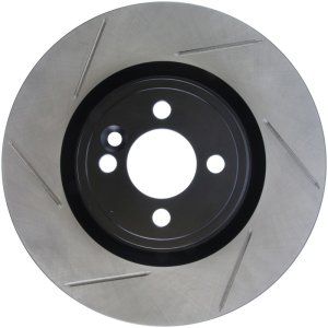 Mini Cooper Brake Rotor (1) - Front Right - Stoptech - Slotted Sport - Black - `09-`15