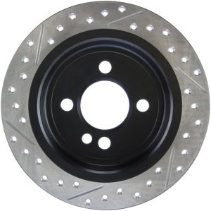 Mini Cooper Brake Rotor(s) (1) - Rear Left - Stoptech - Slotted & Drilled - Black - `07-`09