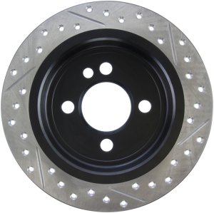 Mini Cooper Brake Rotor(s) (1) - Rear Right - Stoptech - Slotted/Drilled - Black - `07-`09