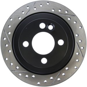 Mini Cooper Brake Rotor(s) (1) - Rear Right - Stoptech - Slotted/Drilled - Black - `07-`09