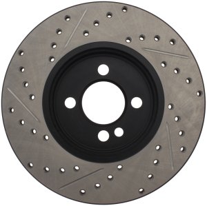 Mini Cooper Brake Rotor(s) (1) - Front Left - Stoptech - Slotted & Drilled Sport - Black - `07-`13
