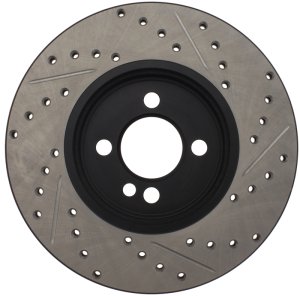 Mini Cooper Brake Rotor(s) (1) - Front Right - Stoptech - Slotted/Drilled - Black - `07-`13