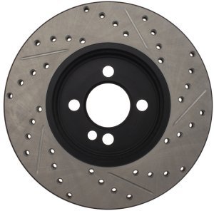 Mini Cooper Brake Rotor(s) (1) - Front Right - Stoptech - Slotted/Drilled - Black - `07-`13