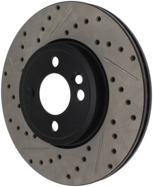 Mini Cooper Brake Rotor(s) (1) - Front Right - Stoptech - Slotted/Drilled - Black - `07-`13