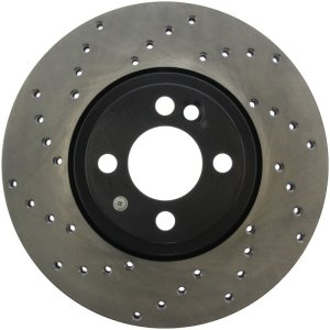 Mini Cooper Brake Rotor(1) - Front Right - Stoptech - Drilled Sport - Black - `07-`16